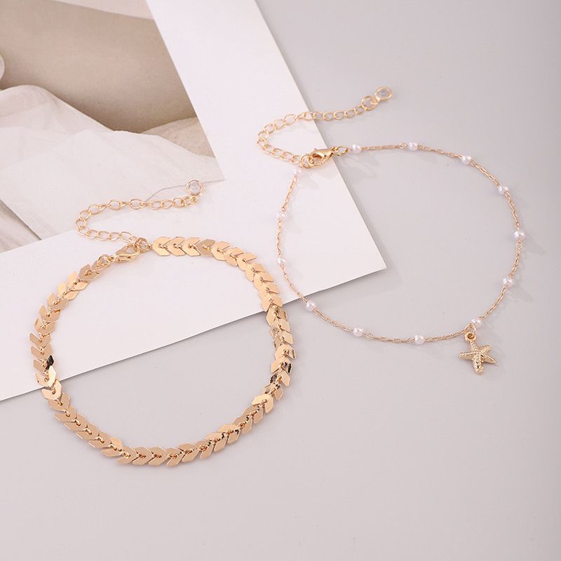 Korean Style Starfish Womens Anklet