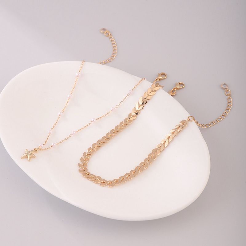 Korean Style Starfish Womens Anklet