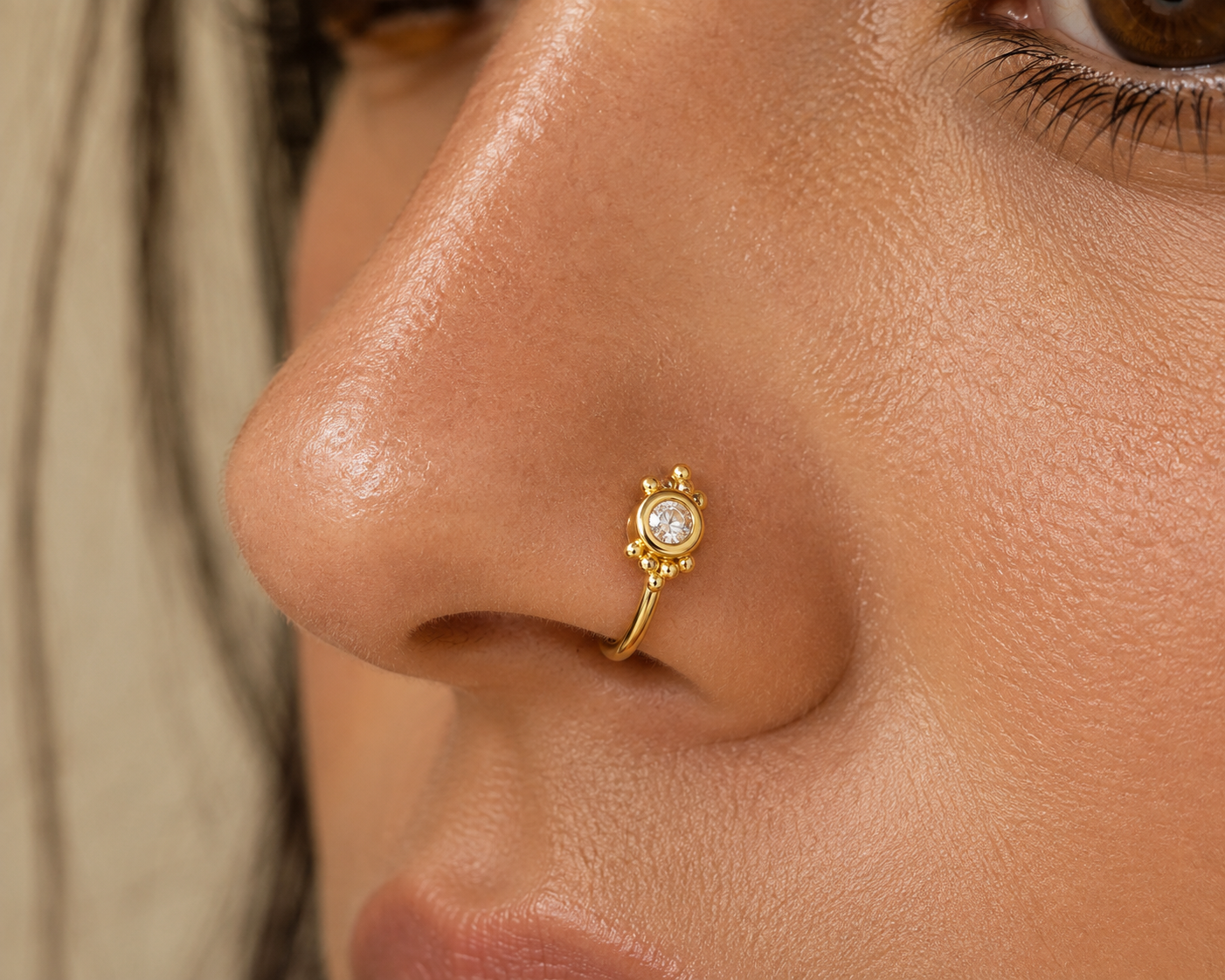 Sunburst Crystal Nose Ring