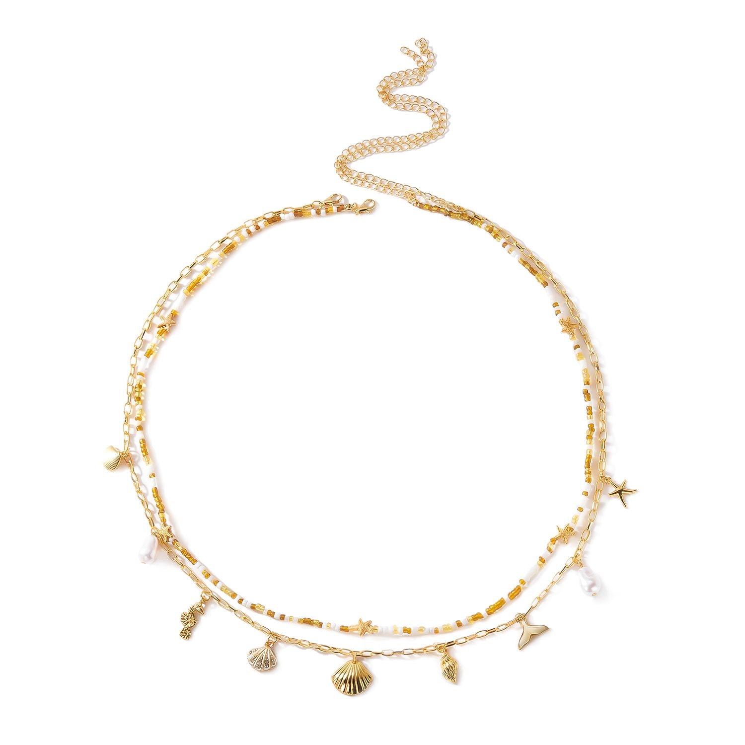 Women's Beach Style Waist Chain with Iron Buckle, Elegant and Lightweight Accessory
