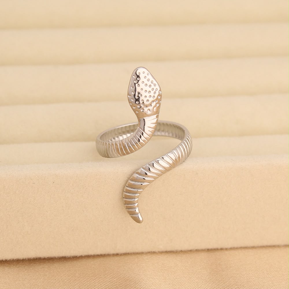 Serpent Spark Open-Wrap Ring
