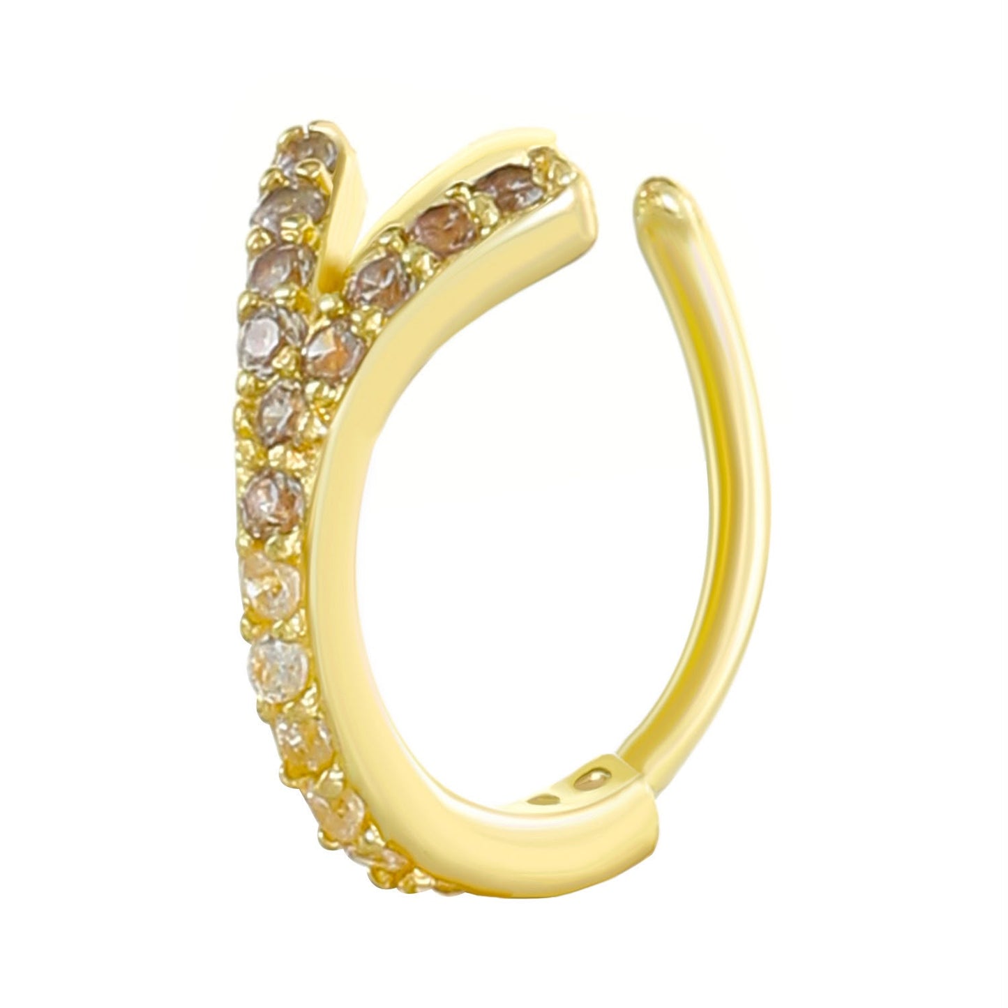 Crystal V-Split Nose Ring